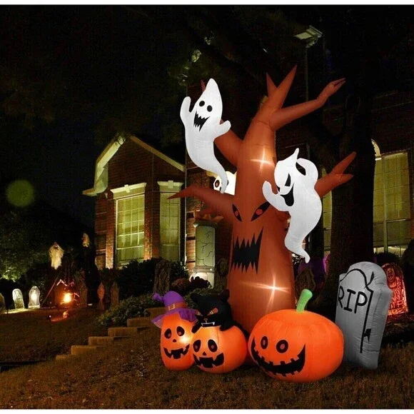 NEW 8 Ft Halloween Inflatables Dead Tree Decorations - Picture 2 of 7